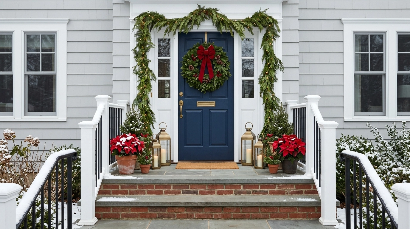 how to decorate a front door for christmas