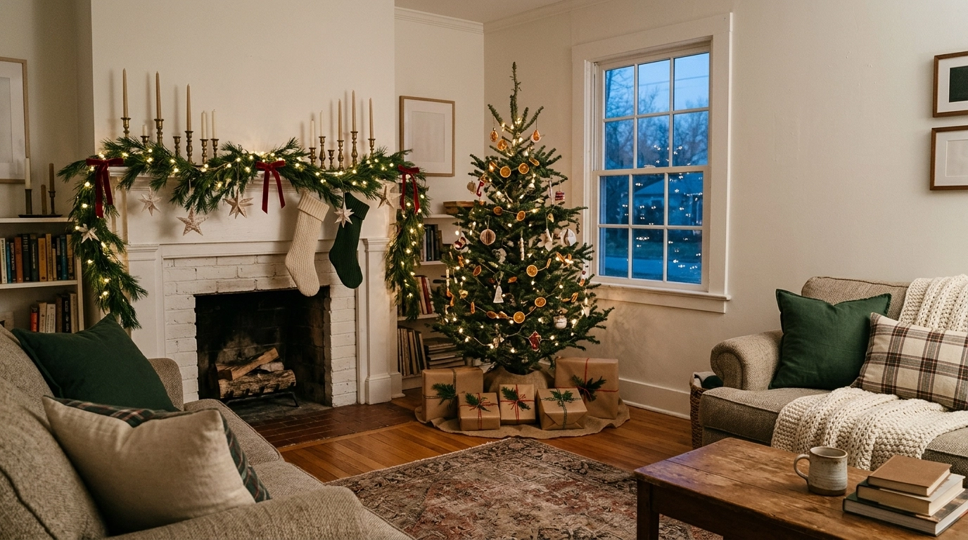 how to decorate a home for christmas on a budget